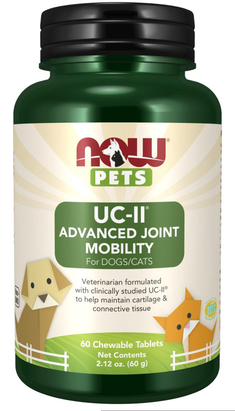 UC-II کلاژن مخصوص سگها NOW Pets – ۶۰ عدد جویدنیUC-II® Collagen Advanced Joint Mobility