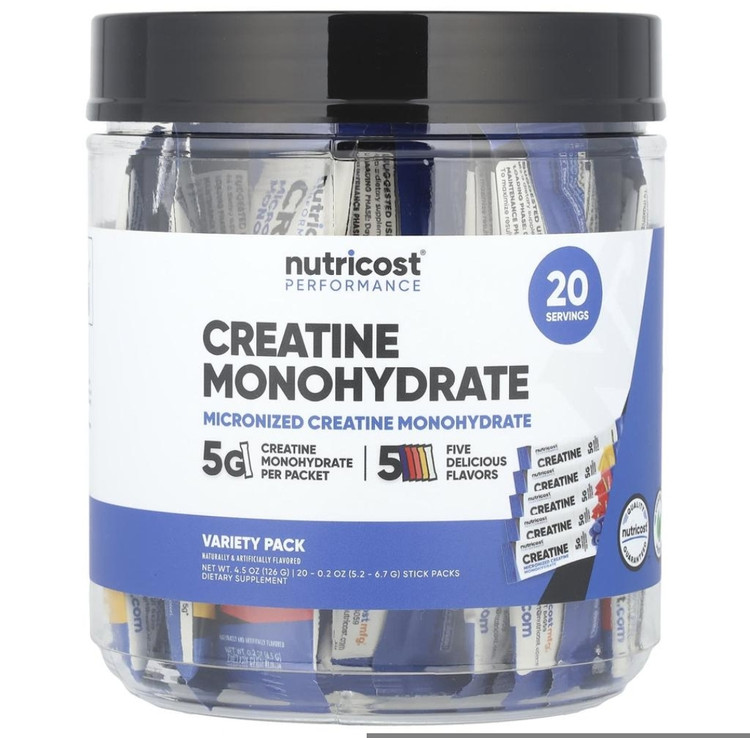 کراتین مونوهیدرات میکرونایزد نوتریکاست – ۲۰ استیکپکCreatine Monohydrate Variety Stickpacks