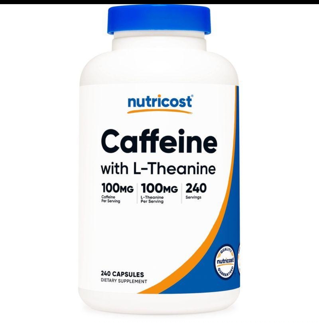 کافئین + ال‌تئانین نوتری‌کاست | Nutricost Caffeine with L-Theanine