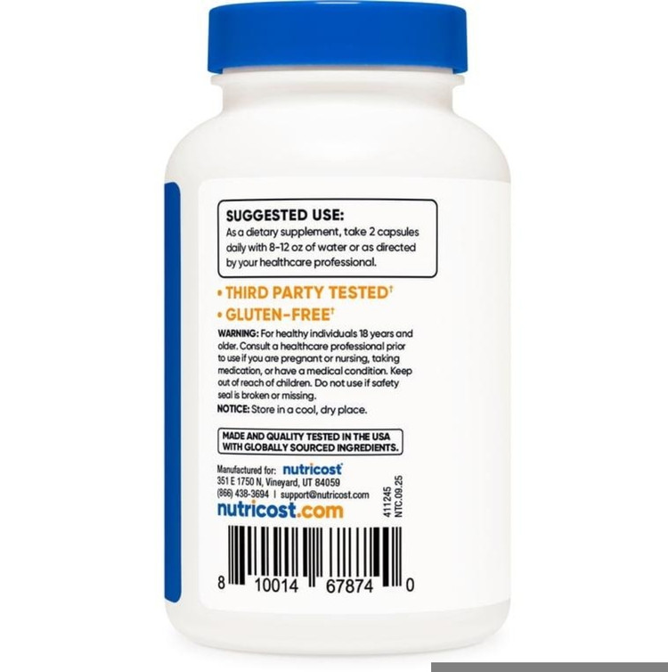 کپسول کراتین هیدرولیزشده نوتریکاست (۱۲۰تایی Nutricost Keratin – Hydrolyzed Keratin Peptide