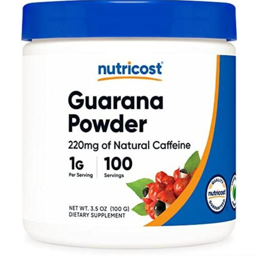 پودر گوارانا ۲۲۰ میلی‌گرم کافئین نوتریکاست | Nutricost Guarana Powder