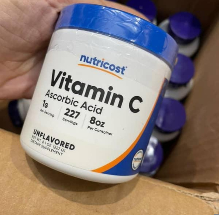 پودر ویتامین C نوتریکاست۲۲۷گرم | Nutricost Vitamin C Powder