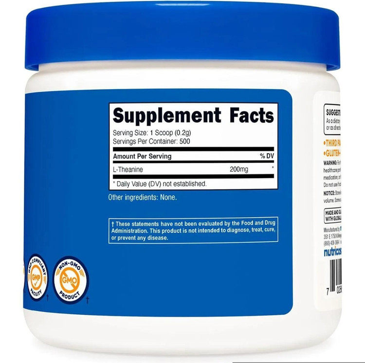 پودر ال تئانین ۲۰۰ میلیگرم نوتریکاست | Nutricost L-Theanine Powder