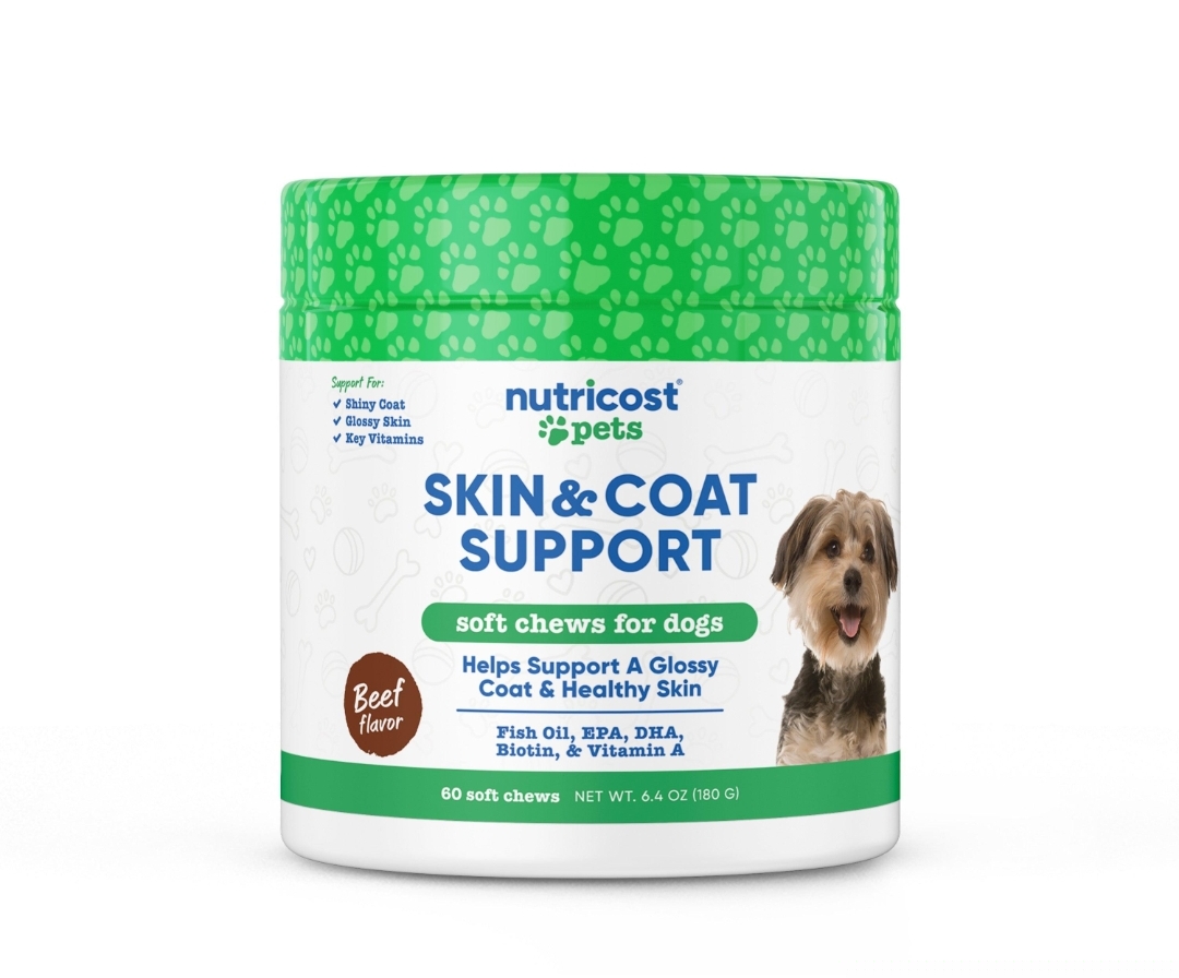 اسکین و کُت ساپورت پت نوتریکاست | Nutricost Pets Skin & Coat Support